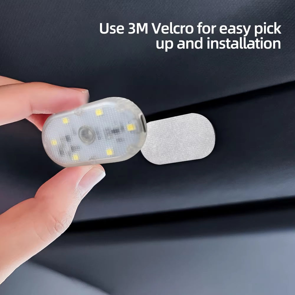 Car Interior 5V Led Lighting Finger Touch Sensor Reading Lamp LED Attraction Lights USB Charge 6 Bulbs Car Door Light