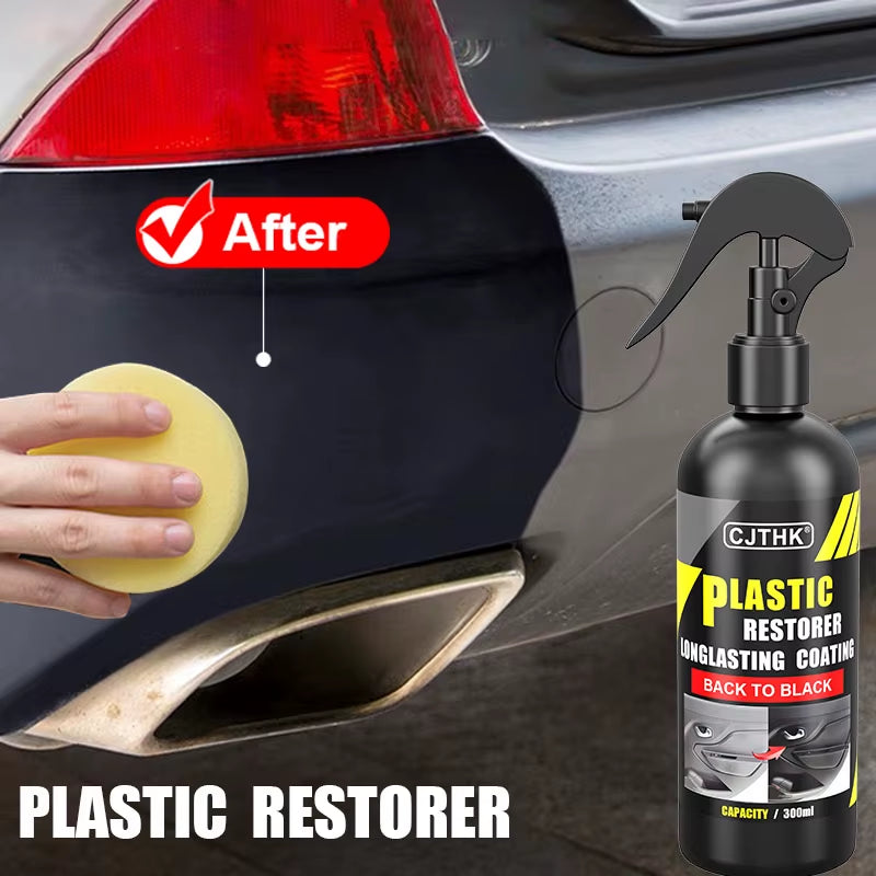 Car Plastic Restorer Back to Black Gloss Auto Interior Plastic Leather Restore Car Wax Polish and Repair Coating Renovator