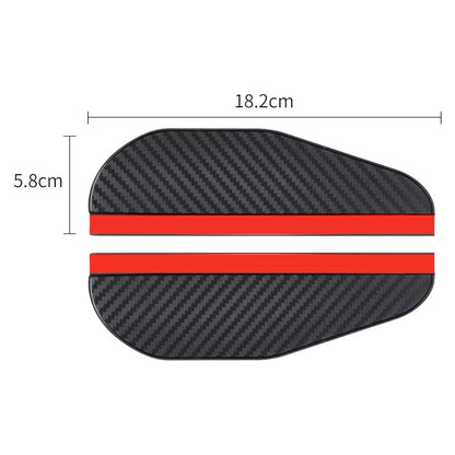 2Pcs Car Rearview Mirror Rain Shield Rain Eyebrow Rain Cover Thickened Carbon Fiber Universal Auto Rearview Mirror Rain Shield