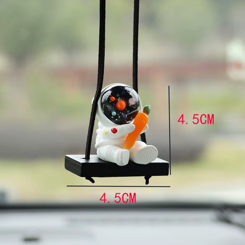 Swing Astronaut Car Pendant Car Rearview Mirror Hanging Ornaments Swing Astronaut Pendant Automobile Decoration Accessories