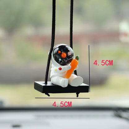 Swing Astronaut Car Pendant Car Rearview Mirror Hanging Ornaments Swing Astronaut Pendant Automobile Decoration Accessories