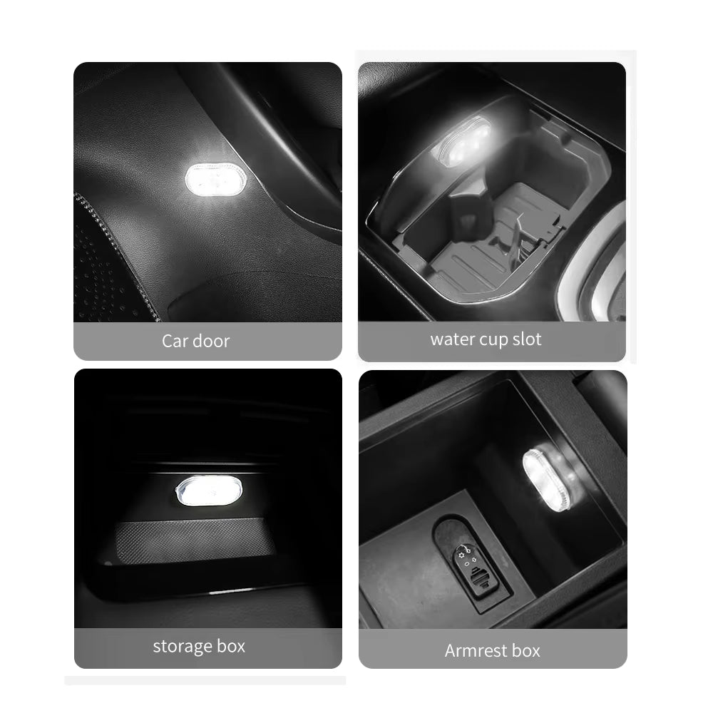 Car Interior 5V Led Lighting Finger Touch Sensor Reading Lamp LED Attraction Lights USB Charge 6 Bulbs Car Door Light