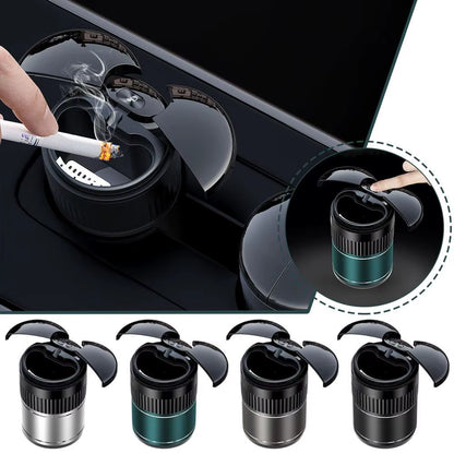 Car Smart Ashtray Built-In Led Light with Lid Touch with Cover Ashtray Ashtray Rechargeable Opening Smokeless USB R9R2