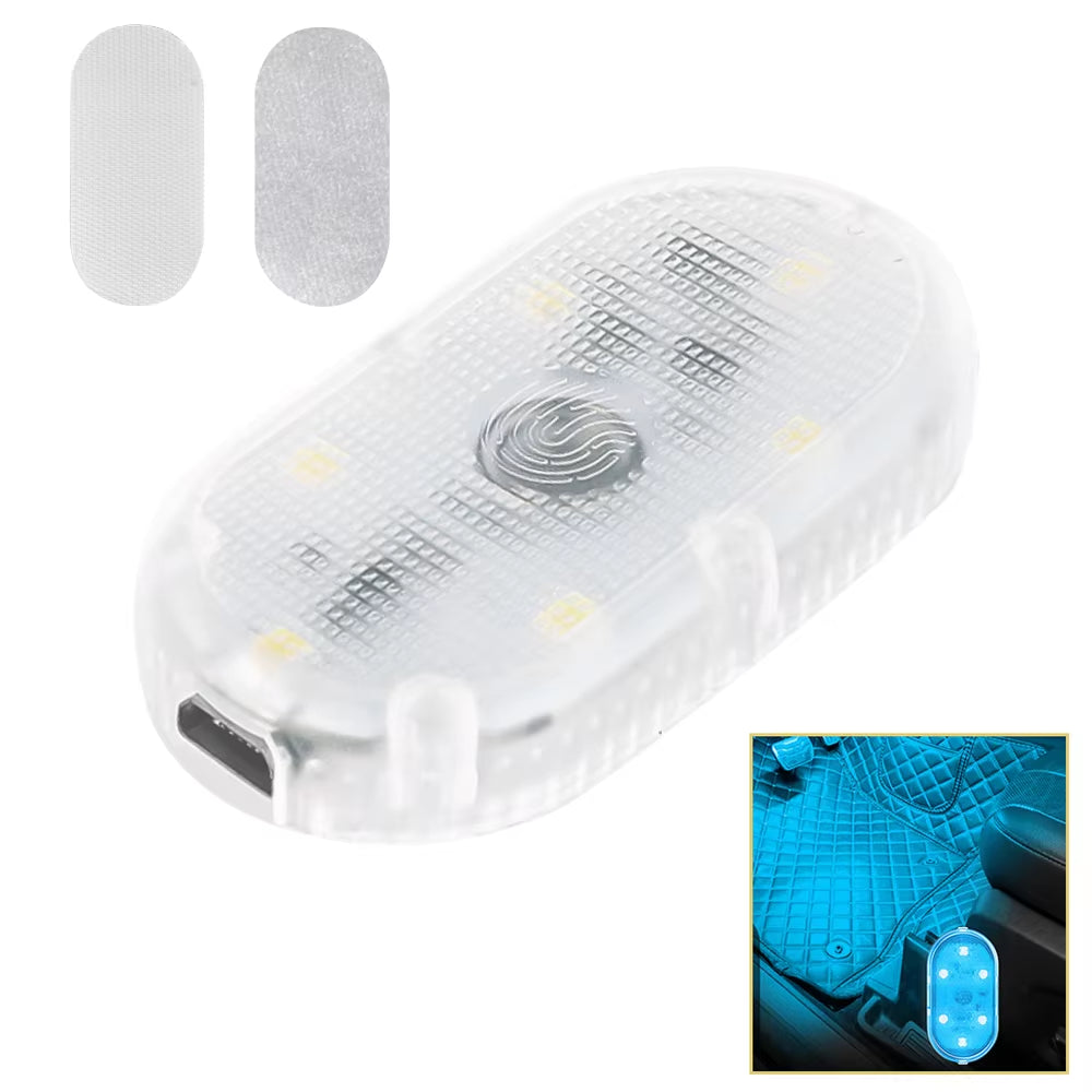 Car Interior 5V Led Lighting Finger Touch Sensor Reading Lamp LED Attraction Lights USB Charge 6 Bulbs Car Door Light