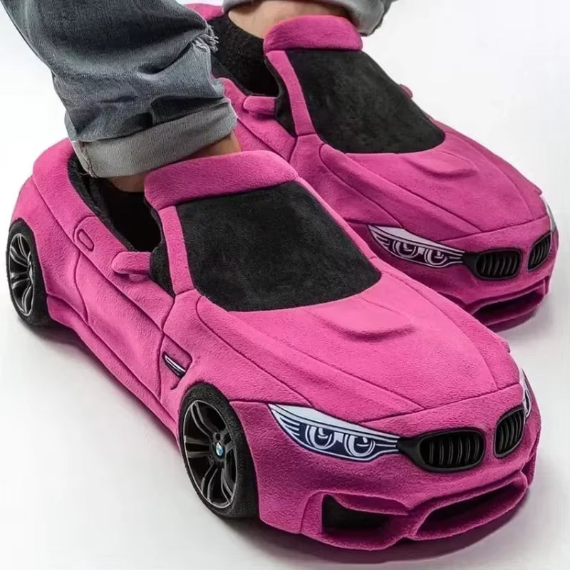 2025 Car Plush Slippers for BMW Slippers Fun Vehicle Shape Stuffed Shoes Women Men Valentine'S Day Gifts Indoor House