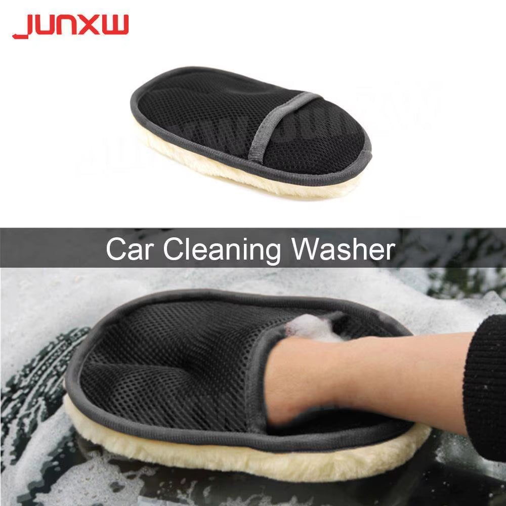 Car Washing Imitation Wool Gloves Thickened Plush Car Wiping Gloves Car Cleaning Supplies Waxing and Polishing Washer Products