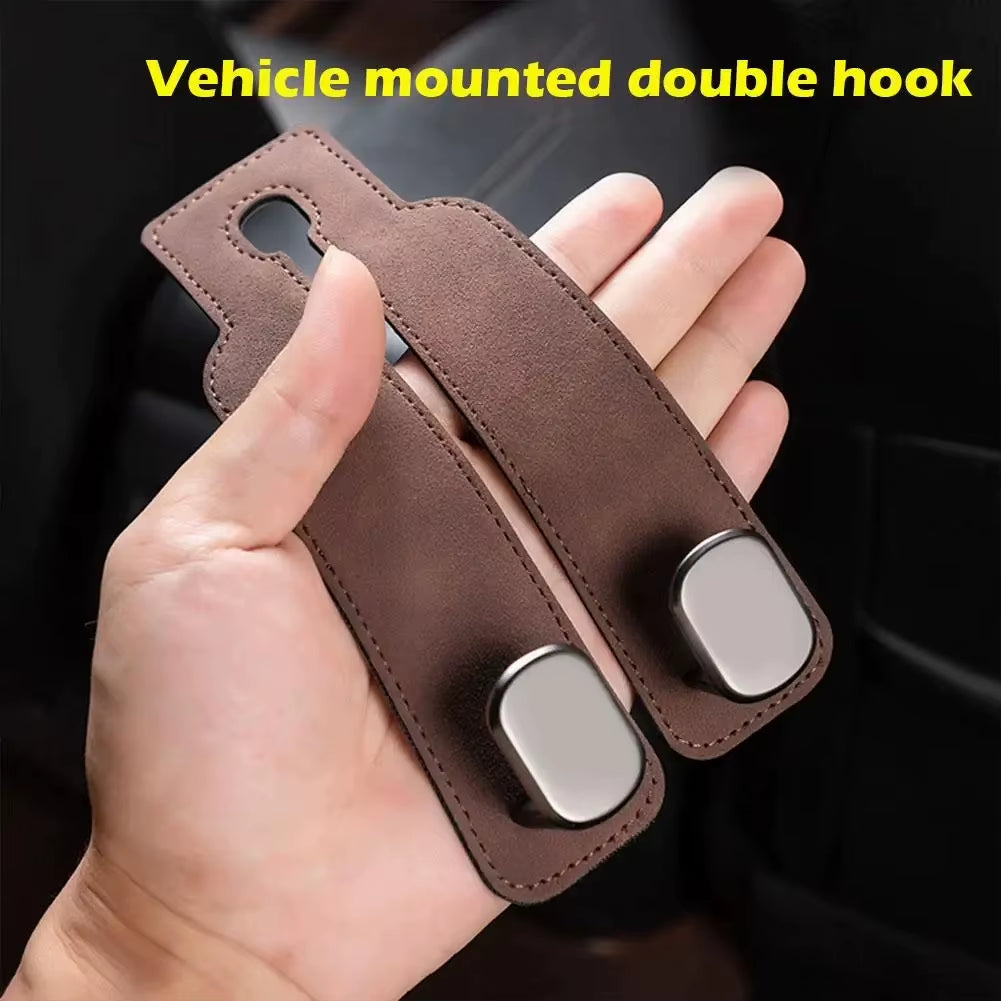 Universal Car Seat Hook Stowing Tidying Phone Holder Suede Hanging Hooks Car Interior Accessories for Tesla Kia BMW Audi2023