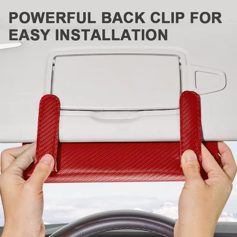 SEAMETAL Car Sunshade Plate Tissue Box Universal Auto Interior Paper Towel Storage Bag Carbon Fiber Sun Visor Tissue Boxes