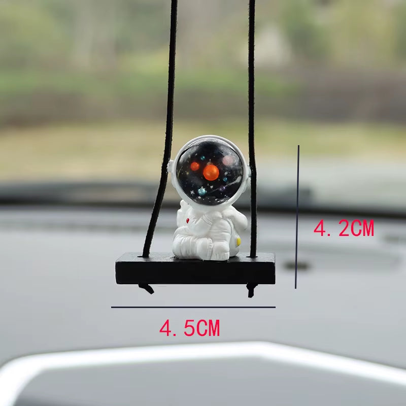 Swing Astronaut Car Pendant Car Rearview Mirror Hanging Ornaments Swing Astronaut Pendant Automobile Decoration Accessories