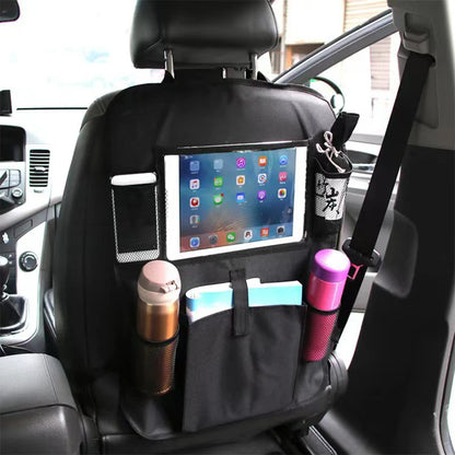 Car Backseat Organizer with Touch Screen Tablet Holder Auto Storage Pockets Cover Car Seat Back Protectors Car Accessories