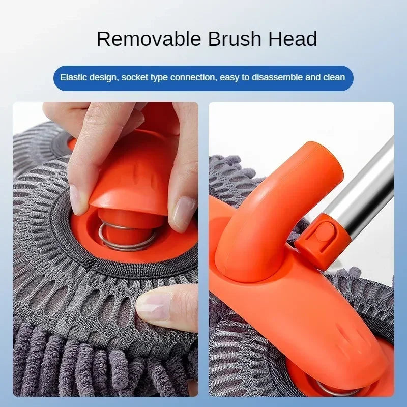 Rotating Double Brush Head Car Wash Mop Auto Supplies Three-Section Telescopic Mop Roof Window Cleaning Maintenance Accessories