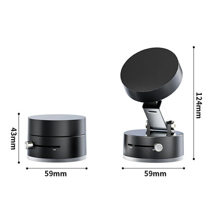 Vacuum Magnetic Suction Cup Folding Car Phone Holder Adjustable Lazy Phone Bracket for Iphone 16 15 14 13 12 Android Samsung