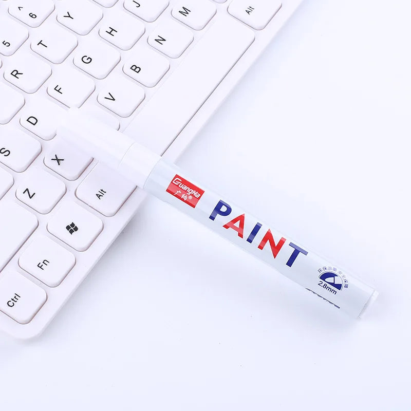 1 Piece Car Paint Pen Waterproof Car Wheel Tire Oily Painting Mark Pen Auto Rubber Tyre Tread CD Metal Permanent Paint Marker