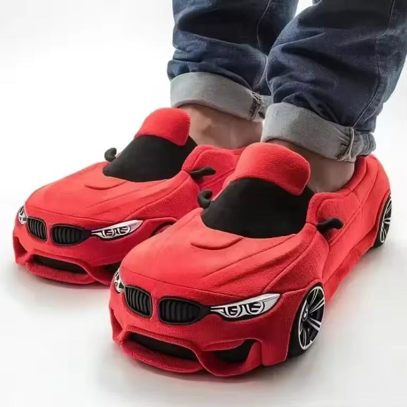 2025 Car Plush Slippers for BMW Slippers Fun Vehicle Shape Stuffed Shoes Women Men Valentine'S Day Gifts Indoor House