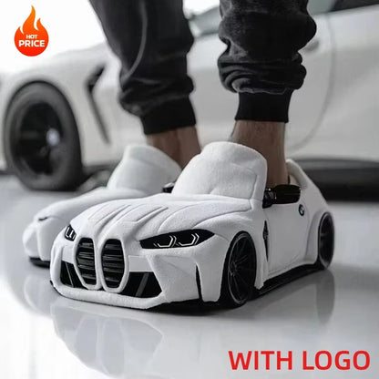 2025 Car Plush Slippers for BMW Slippers Fun Vehicle Shape Stuffed Shoes Women Men Valentine'S Day Gifts Indoor House