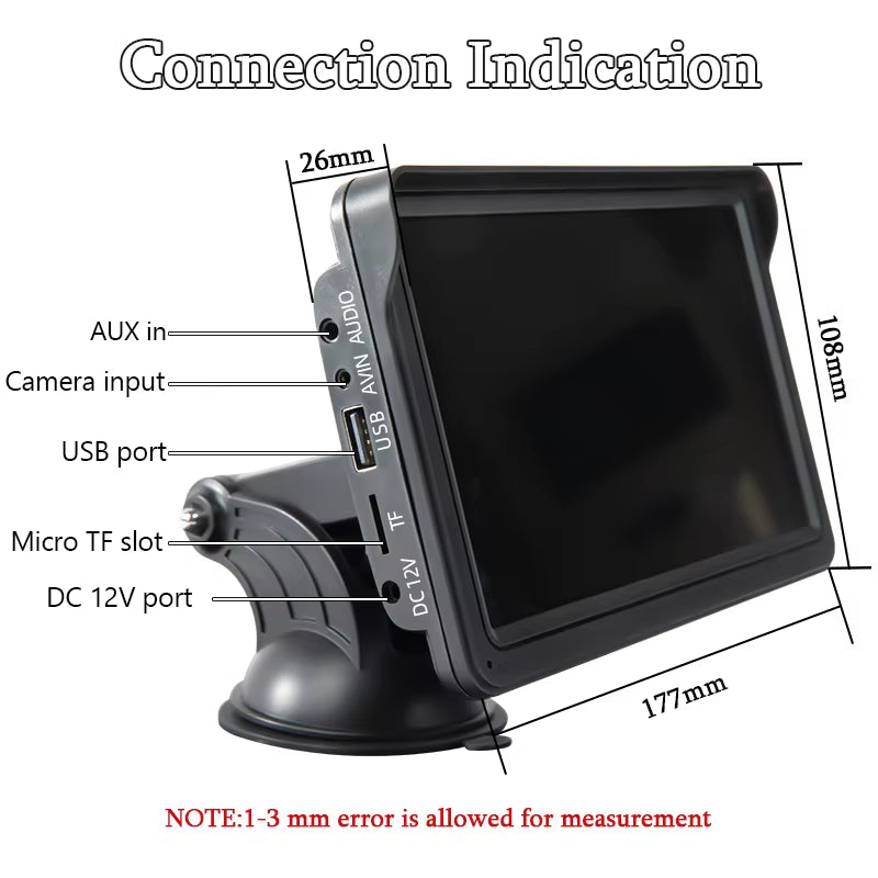 Carplay Android Auto Car Radio Multimedia Video Player 7Inch Portable Touch Screen with USB AUX for Rear View Camera