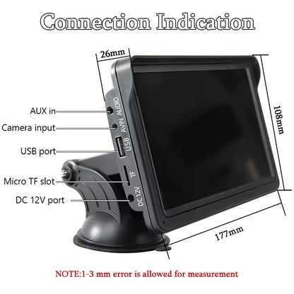 Carplay Android Auto Car Radio Multimedia Video Player 7Inch Portable Touch Screen with USB AUX for Rear View Camera