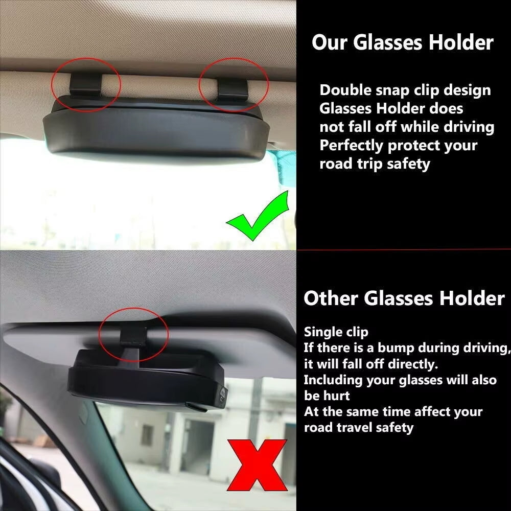 Car Glasses Box Portable Car Sunglasses Holder in the Car Driving Glasses Holder Eyeglass Case Sun Visor Car Lenses Holder