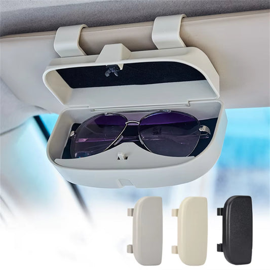 Car Glasses Box Portable Car Sunglasses Holder in the Car Driving Glasses Holder Eyeglass Case Sun Visor Car Lenses Holder