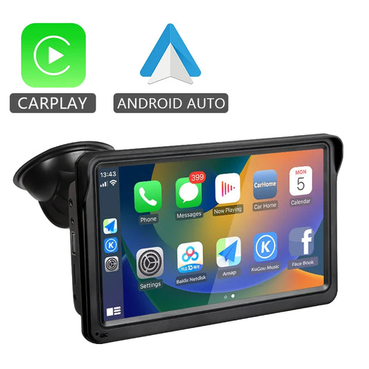 Carplay Android Auto Car Radio Multimedia Video Player 7Inch Portable Touch Screen with USB AUX for Rear View Camera