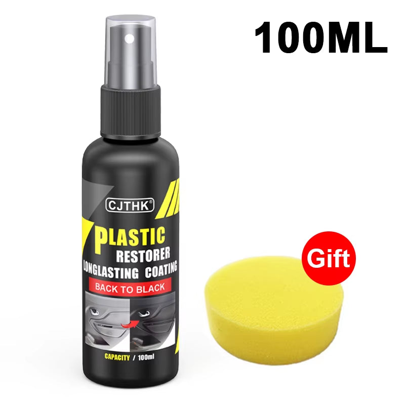 Car Plastic Restorer Back to Black Gloss Auto Interior Plastic Leather Restore Car Wax Polish and Repair Coating Renovator